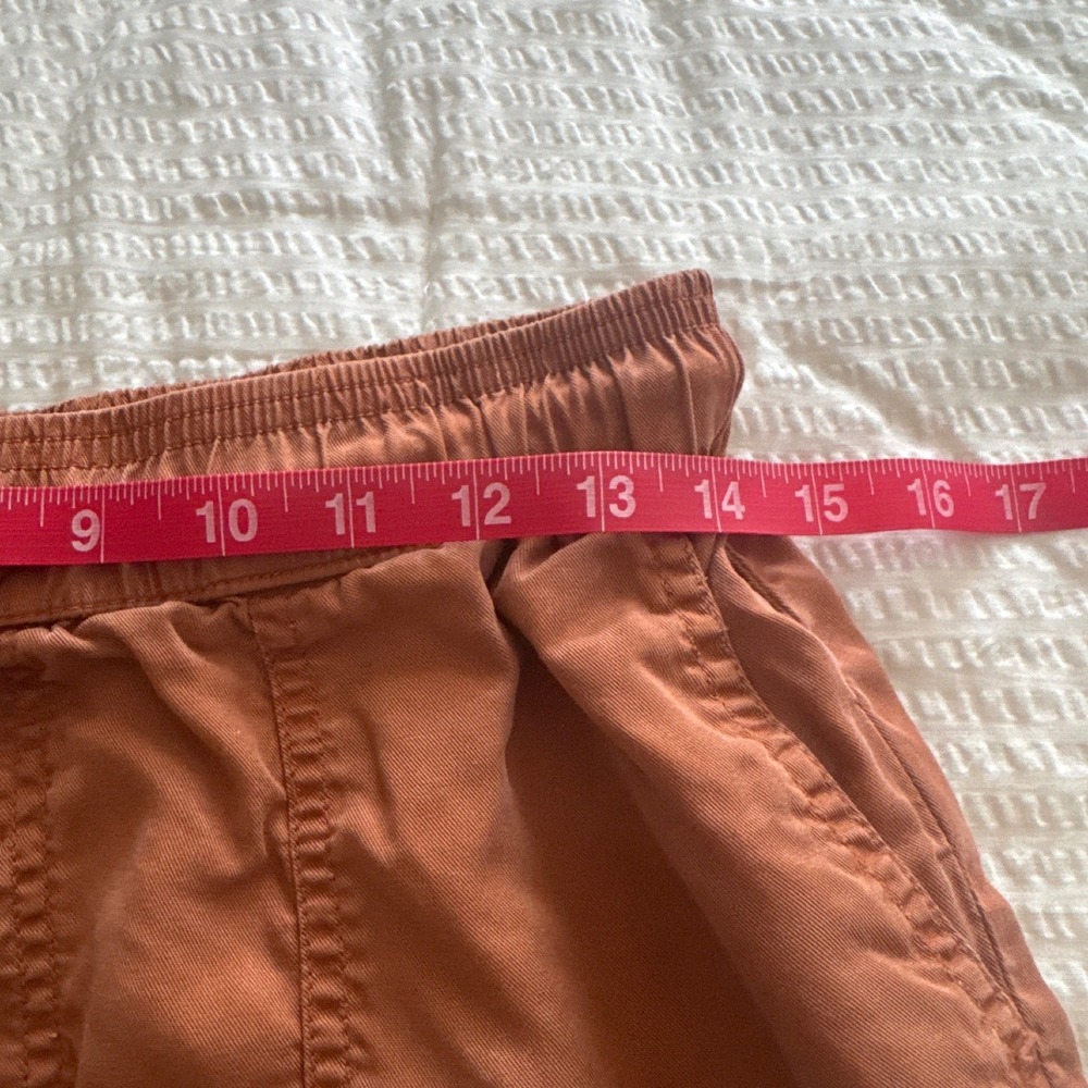 Quince Shorts Womens Small Rust Brown 100% Lyocell Drawstring Utility Casual - Picture 4 of 6